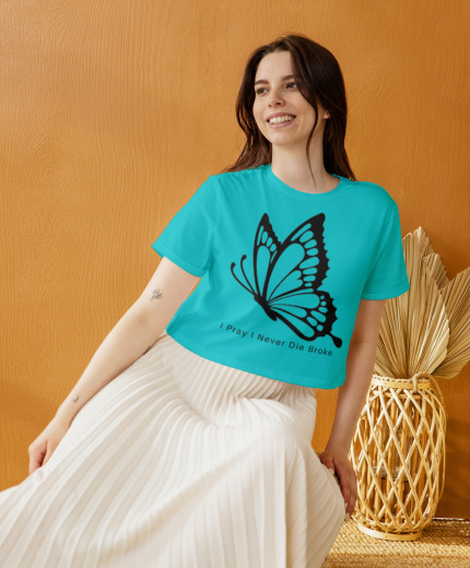 Butterfly Ladies Crew T-shirt