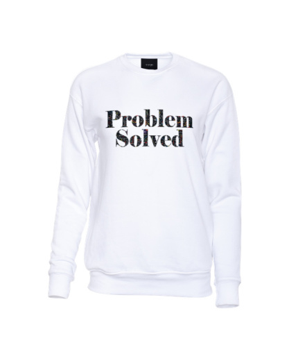 I.P.I.N.D.B: Problem Solved  Unisex Sweater White