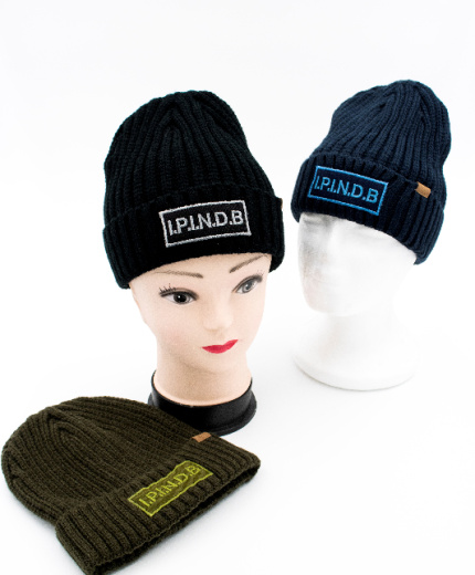 I.P.I.N.D.B Rib Knit Cuffed Beanie