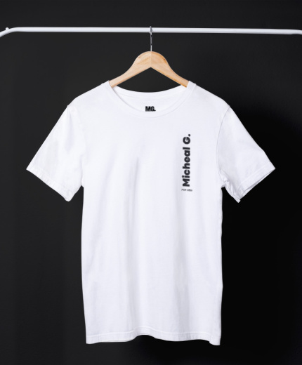 Men's MICHEAL G. Relaxed Fit Right Side Branded Cotton T-Shirt